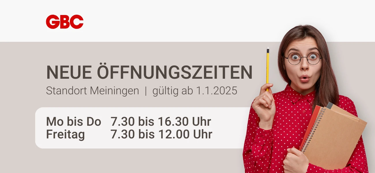 Blog Neue Öffnungszeiten GBC Österreich Meiningen ab 2025