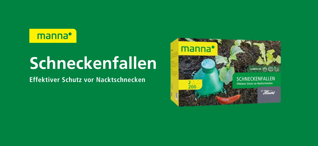 Manna Schneckenfallen erhältlich für den Fachhandel GBC Österreich